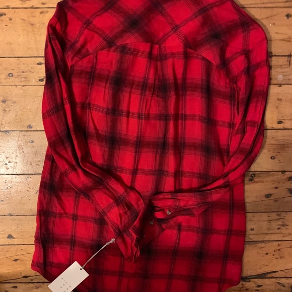 A New Day Black & Red Flannel- NWT - Picture 5 of 5